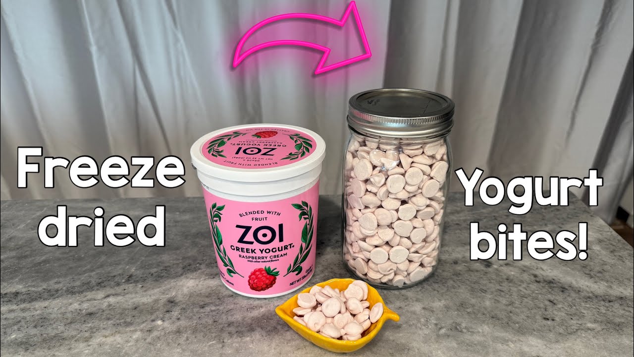 Making freeze dried Greek yogurt bites! #freezedried #harvestright #travelsnacks #foodprep