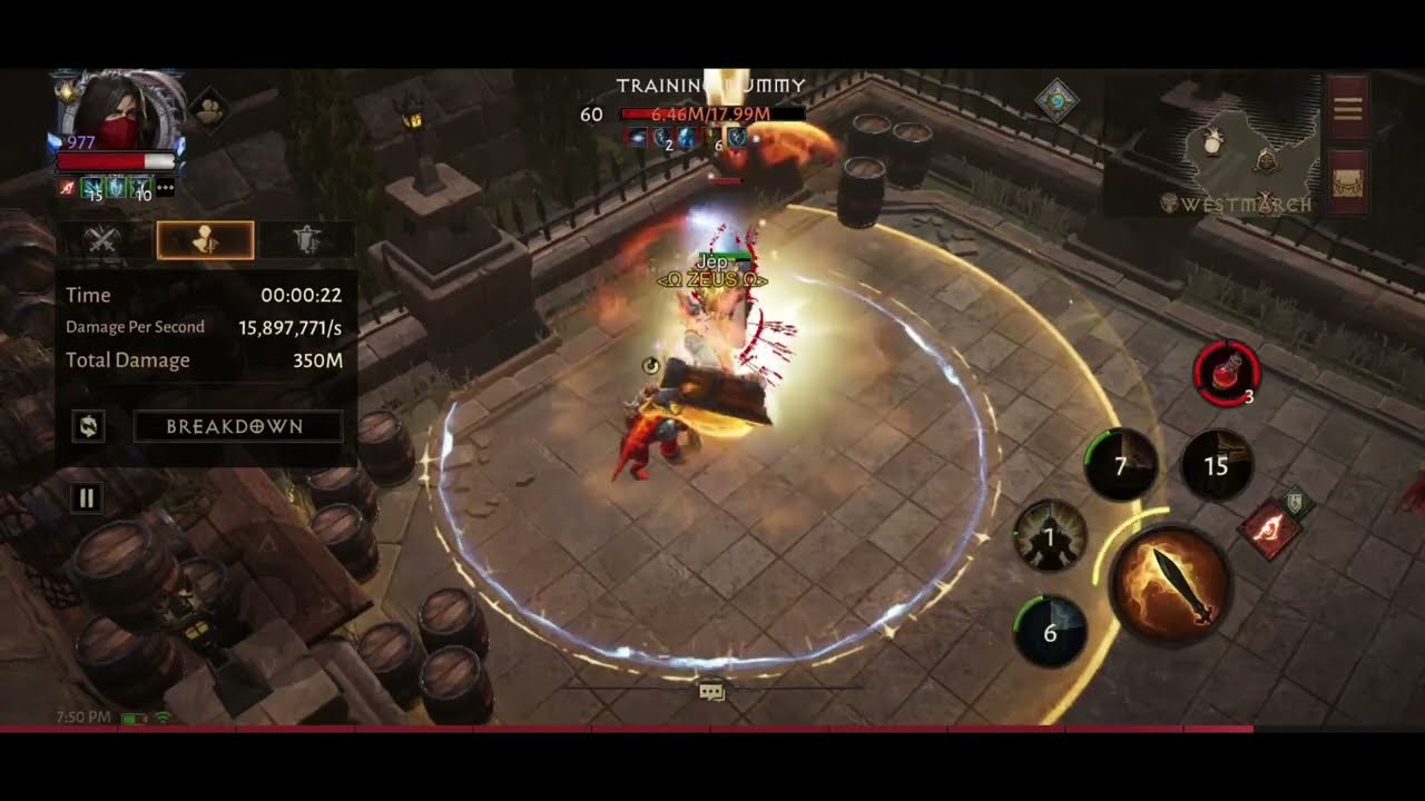 Diablo Immortal Crusader Dps Build | 2.6k reso | 935M :1min (Updated Damage)