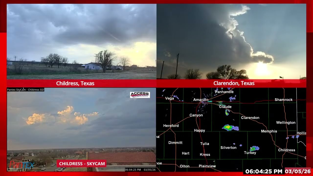 LIVESTREAM Mar. 5, 2026 | Chasing possible severe storms in the Eastern TX Panhandle