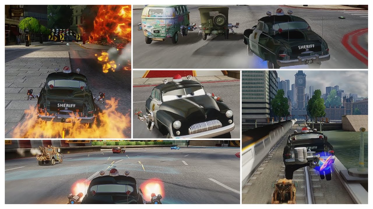 Cars 2 The Video Game | Sheriff - Battle Race | Hyde Tour 4 Laps