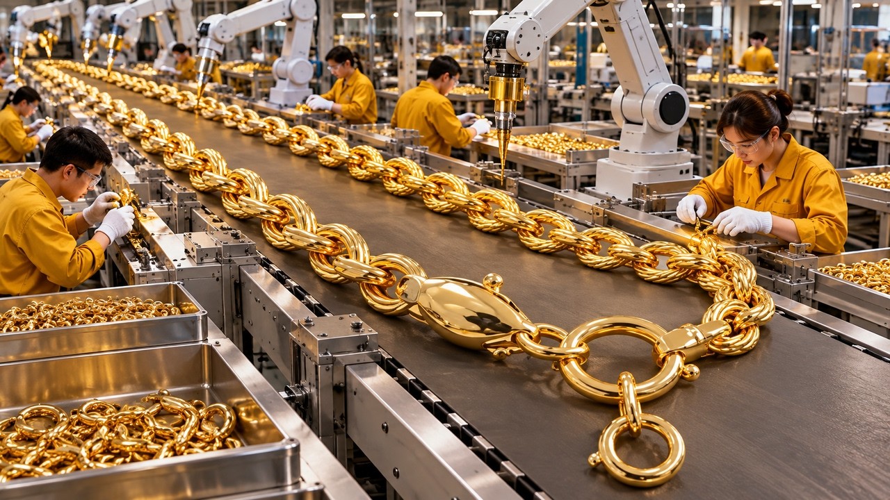 Inside the Gold Chain Factory &mdash; From Gold Wire to Luxury Necklaces (Full Process)