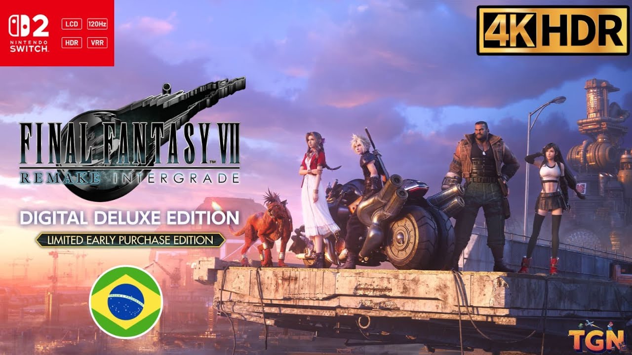 🚨Final Fantasy VII Remake Integrade é BRUTAL no Switch 2 em 4K e PT BR 😱 - Ao Vivo