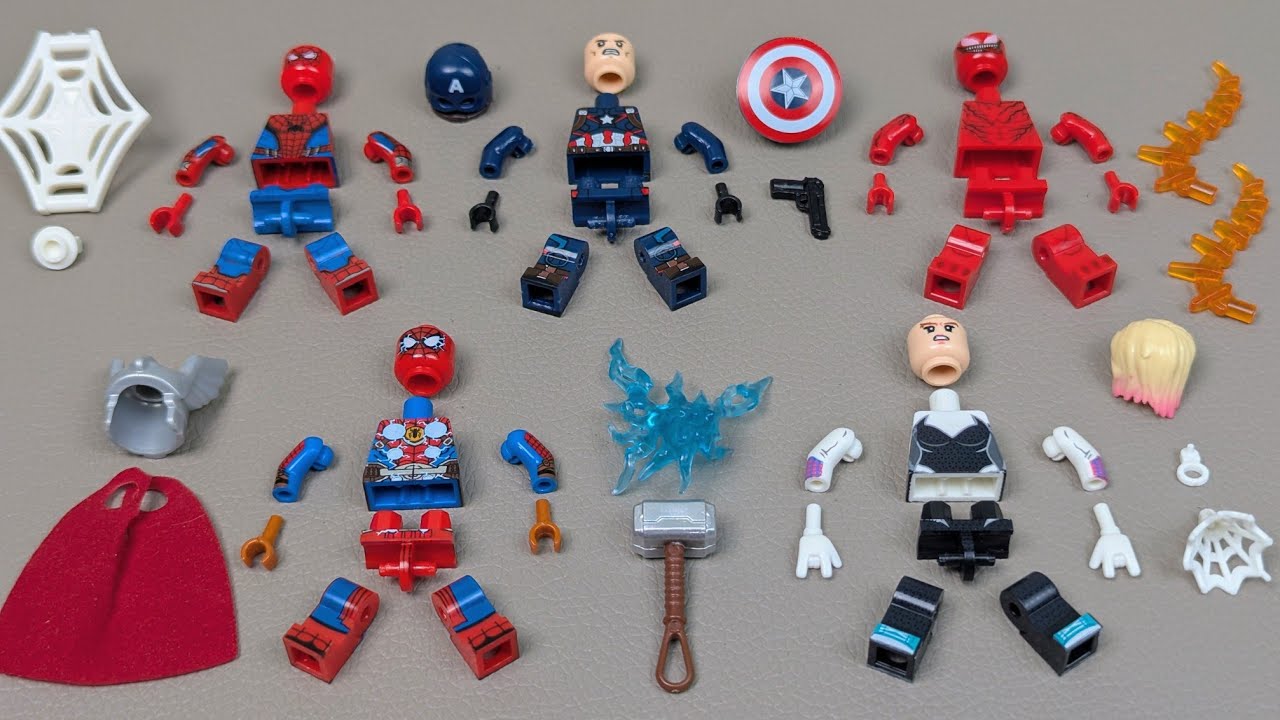Lego Spiderman vs Captain America