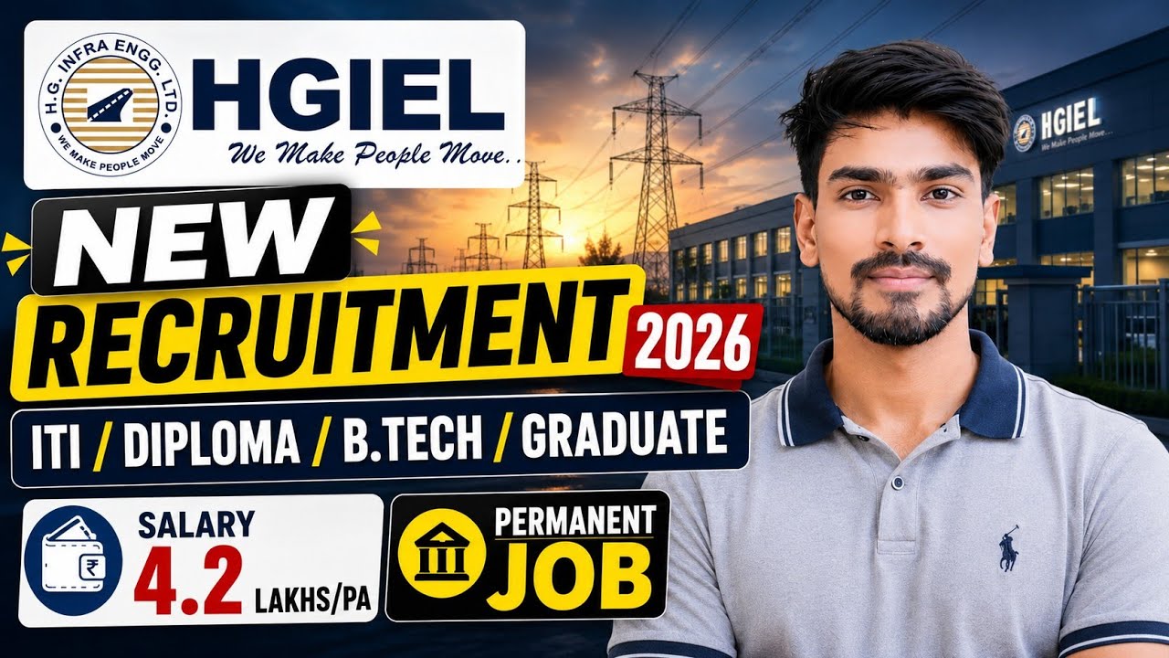 HGIEL Recruitment 2026। ITI/Diploma/B.Tech/Graduate । Job Vacancy 2026 | Latest Jobs 2026। Jobs 2026