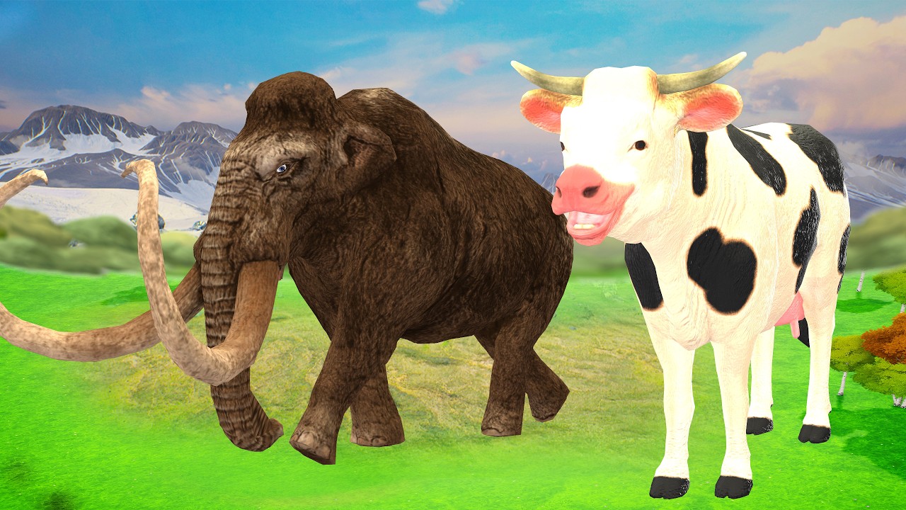 Giant Tiger vs Zombie Wolf Tiger Attack 10 Cow Buffalo Saved By Woolly Mammoth Elephant Vs Wolf