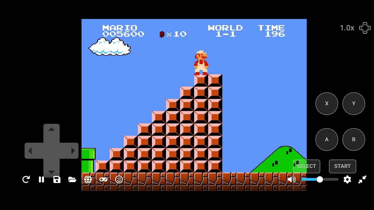 Playing Super Mario Bros In Mario Games (Emulator but on chrome)