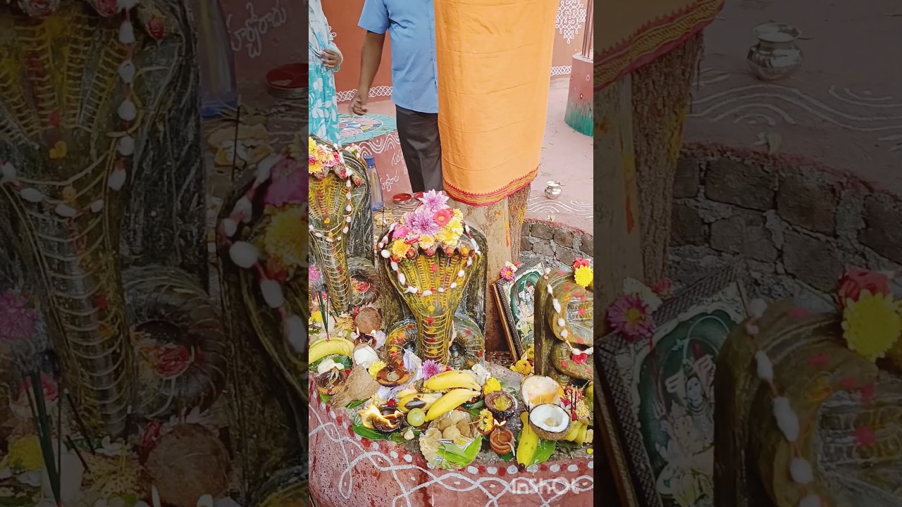 🙏 Nagula Chavithi Special | Temple Puja Moments | Devotional Vibes 🌸 #devotion #shortvideos