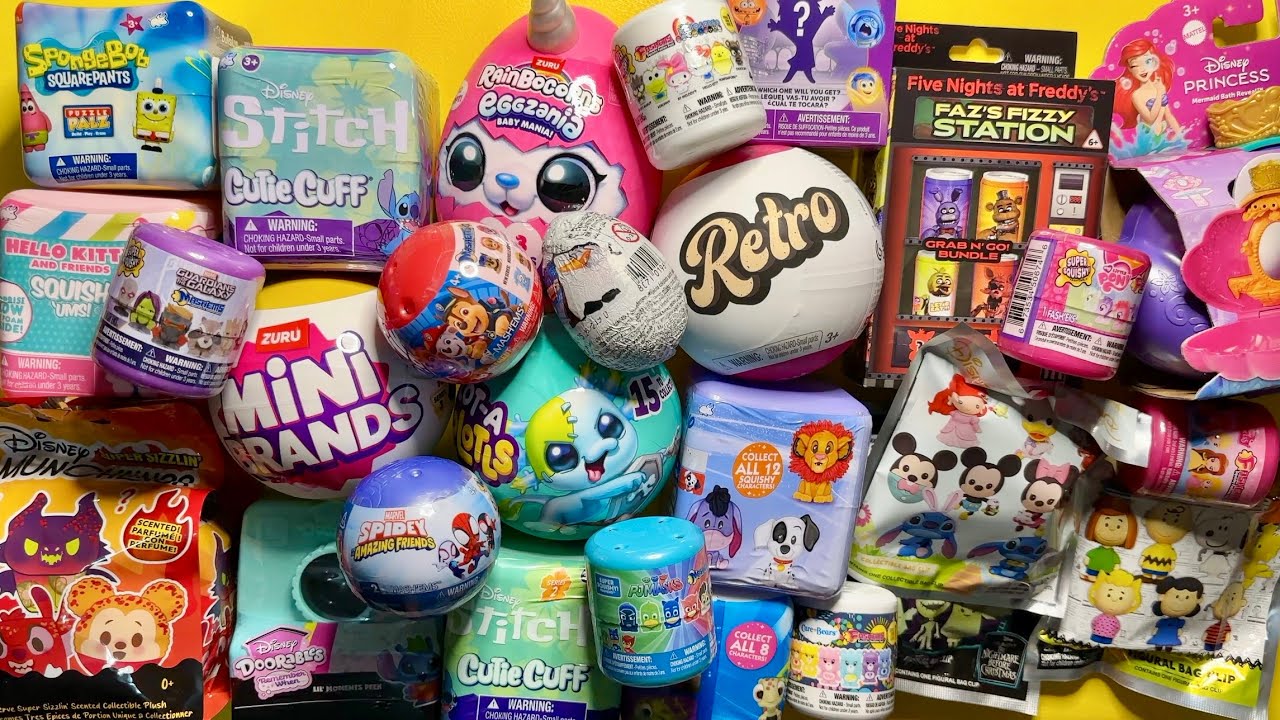 30 minutes of mystery surprise blind bag toys Stitch, Paw Patrol, MiniBrands, ASMR Unboxing Sounds