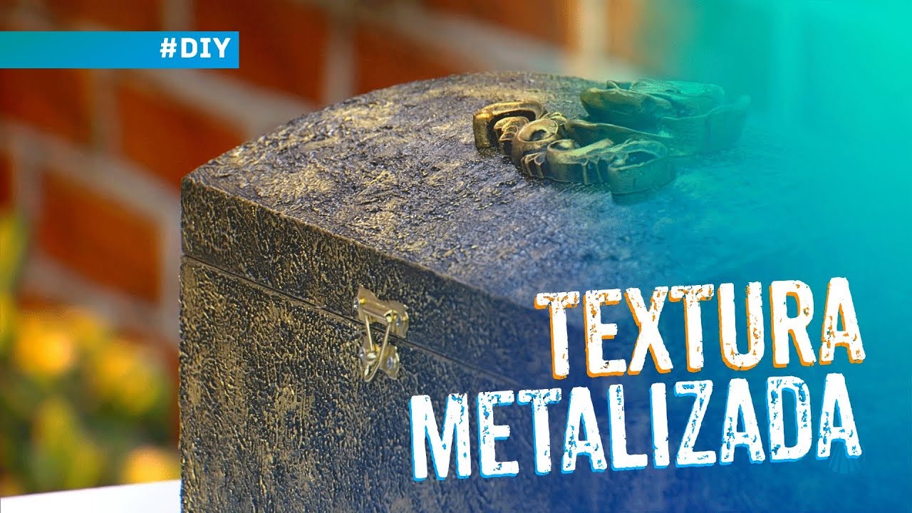 Caixa em MDF com textura metalizada por Michelle Flohr