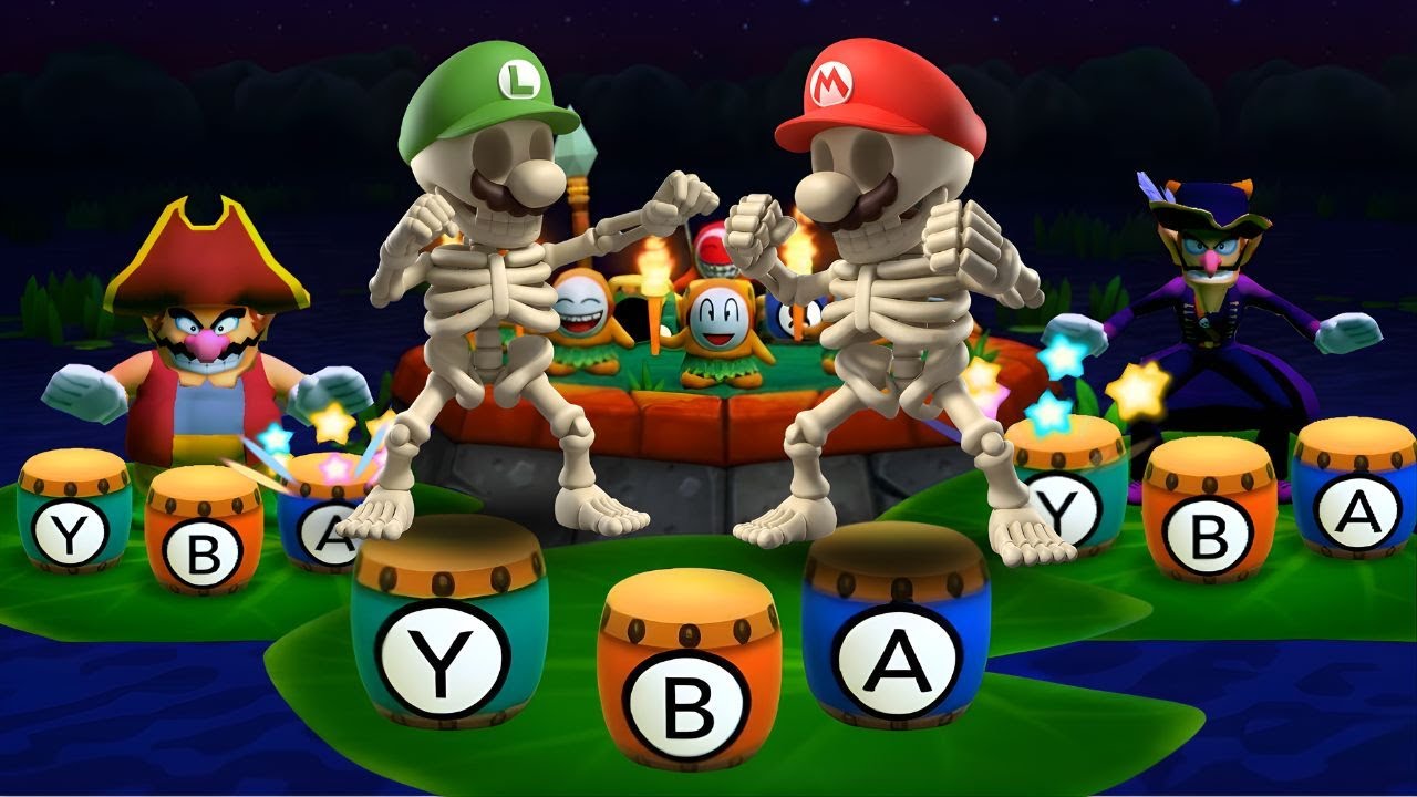 [マリオパーティ100 ミニゲームコレクション : ミニゲームマリオSkeleton Vs ルイージSkeleton Vs ワリオPirate Vs ワルイージPirate (CPU最強 たつじん)]