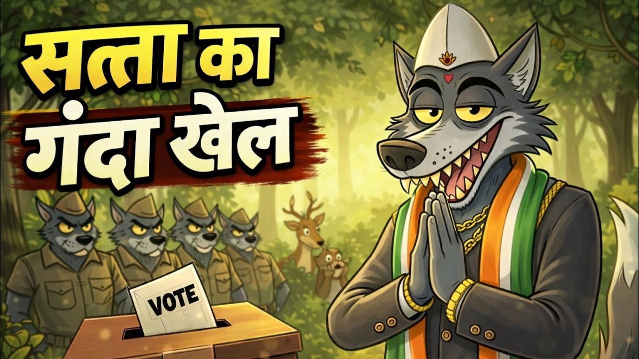 वोट चोर कालू भेड़िया | Vote Chor Kalu Bhediya | Hindi Cartoon Kahani