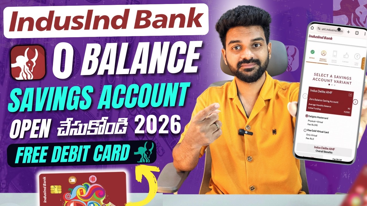 indusind bank account opening online 2026 |  indusind bank zero balance account opening online