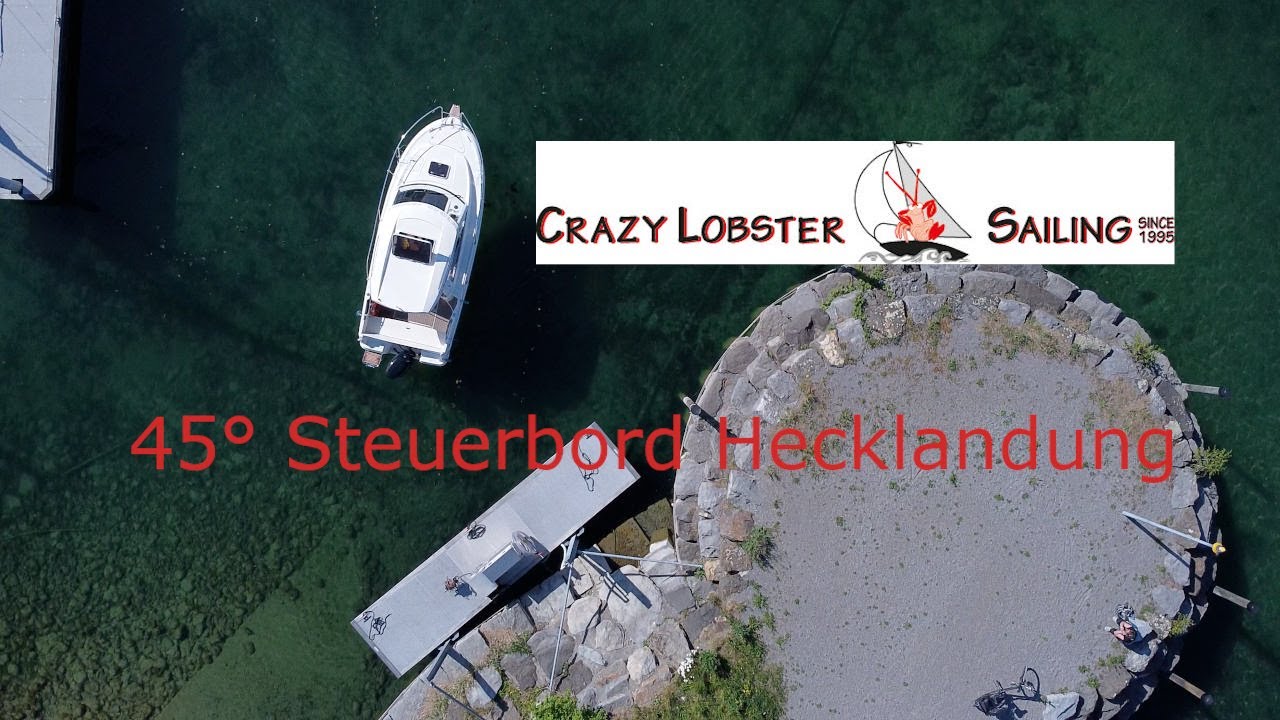Motorboot Manöver: 45° Steuerbord Hecklandung #crazylobster