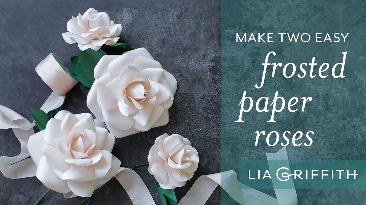 How To Make a Paper Rose with Frosted Paper
