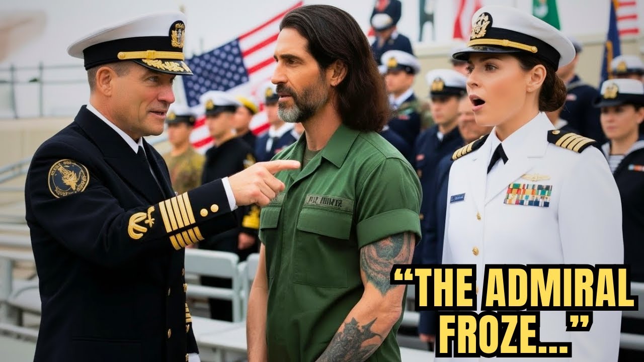 Single Dad Janitor Came Only to Watch His Son Graduate — Until Navy Admiral Saw His Tattoo and Froz