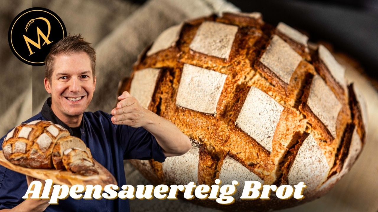 Knuspriges Alpen Sauerteigbrot ohne Knetmaschine - No Knead Brot mit Sauerteig