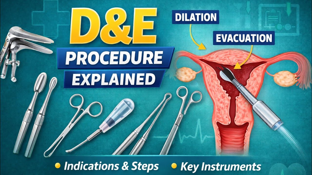 Dilation and Evacuation (D&E) Procedure | Indications, Steps & Instruments #gynaecology #surgery
