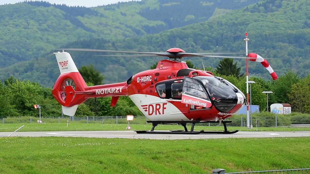DRF Luftrettung - Start Christoph 43 - D-HDRC - EC 135 - Uniklinik Heidelberg