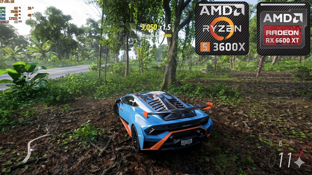 Forza Horizon 5 HDR Gameplay 1080p ⚡ Extreme Settings | RX 6600XT + Ryzen 5 3600X 🖥️