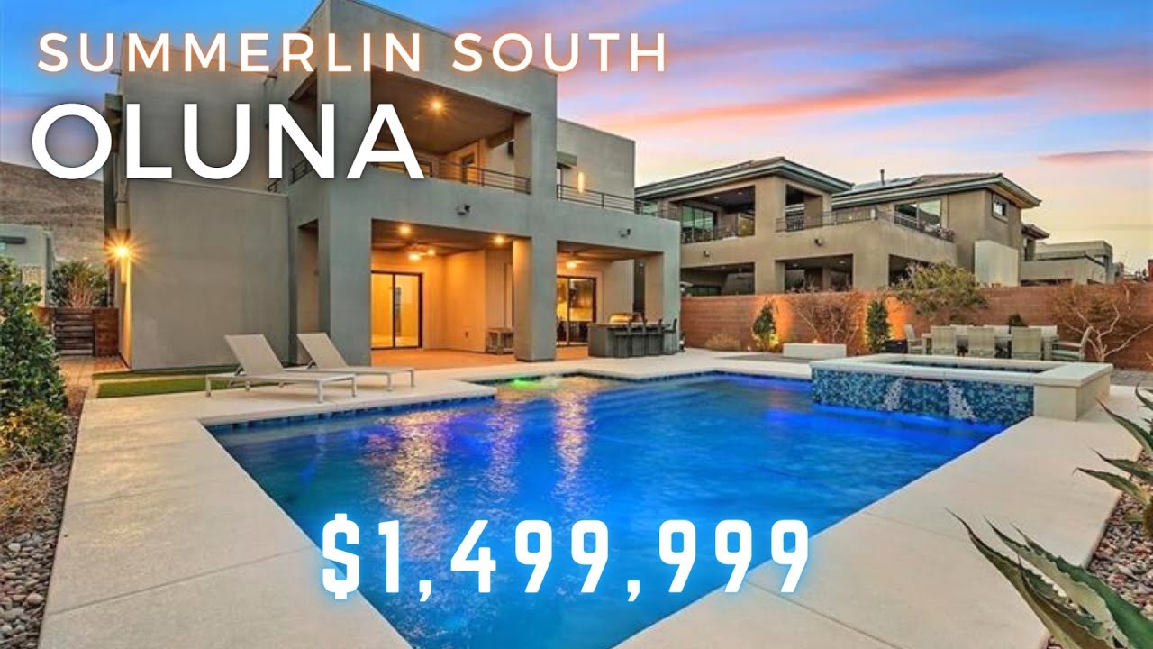 Modern Luxury Home with a Pool and Strip Views in South Summerlin, Las Vegas, NV $1,499,999 3,309ft