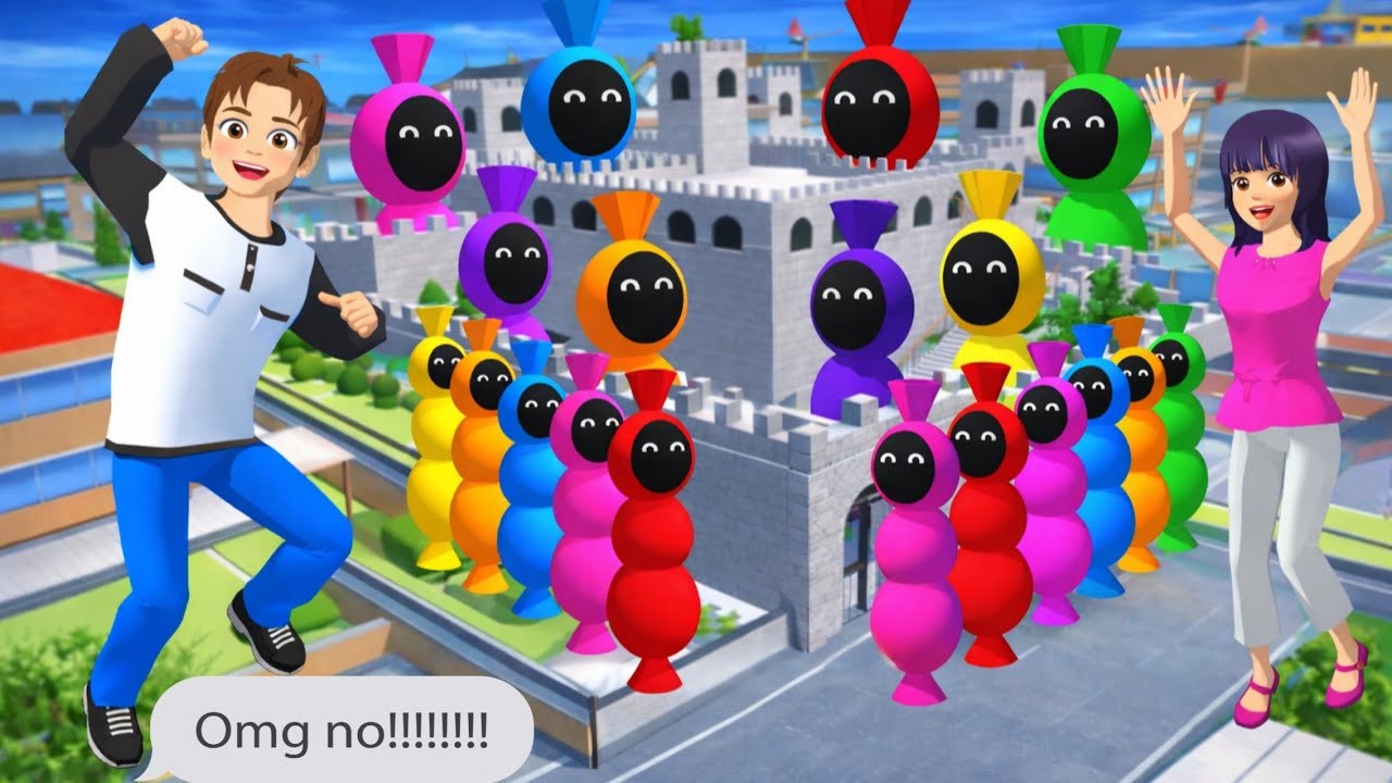 Yatu  Mio panicked after CCTV Pocong Rainbow ghost at secret place //  sakura school simulator 👿👺