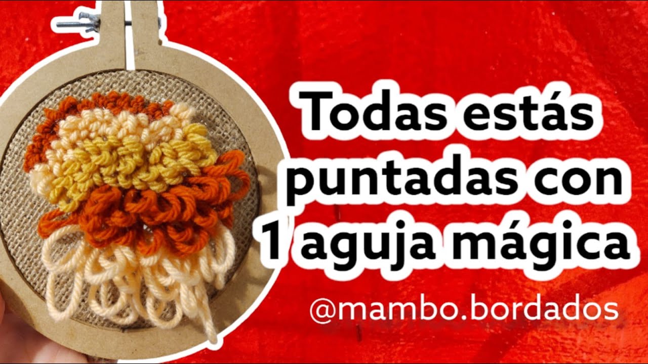 Como hacer distintos puntos con Aguja Mágica Punch Needle