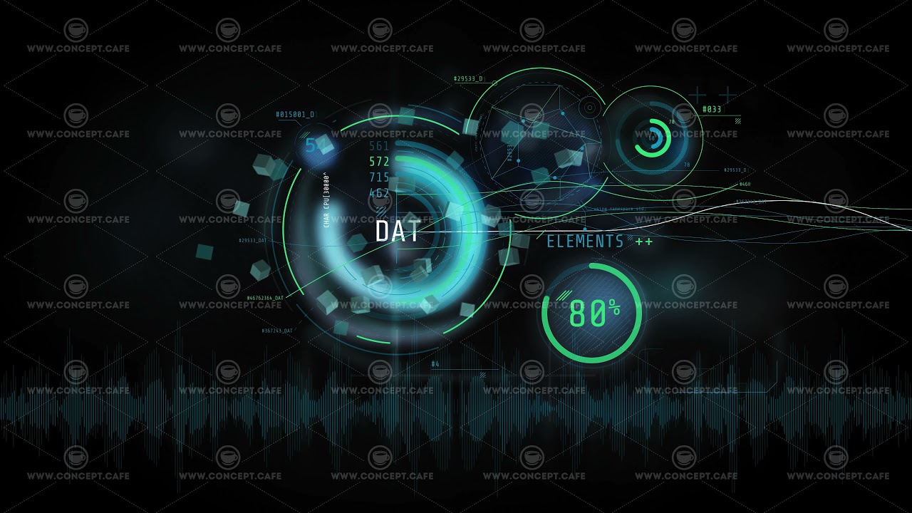 Animated abstract infographic data, on the alpha channel.