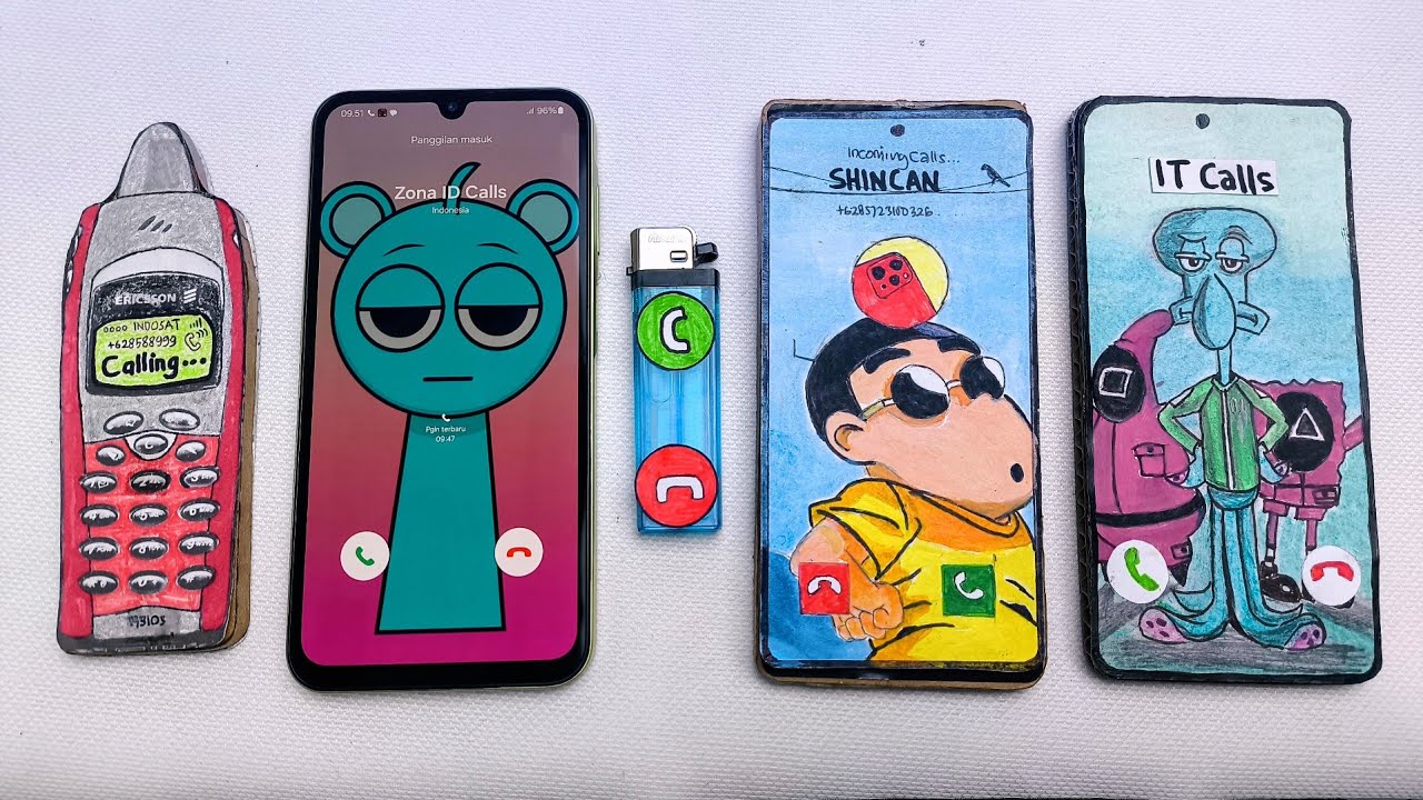 Ericsson R20s vs A15 Blue Sprunki vs Gas Lighter vs Huawei Shinchan vs Galaxy Patrick incoming call