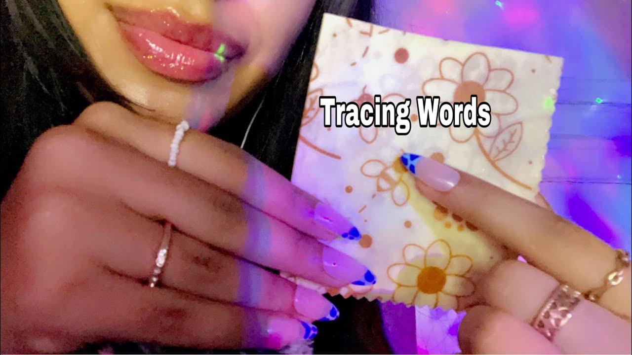 ASMR~ Tingly Tracing w/ Mouth Sounds 😴 (Guess the Word Game) Beeswax Tapping