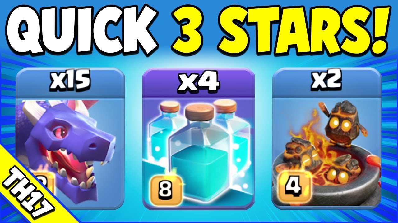 Get 3 Stars in Under 100 Seconds! Easy TH17 Attack Strategy (Clash of Clans)
