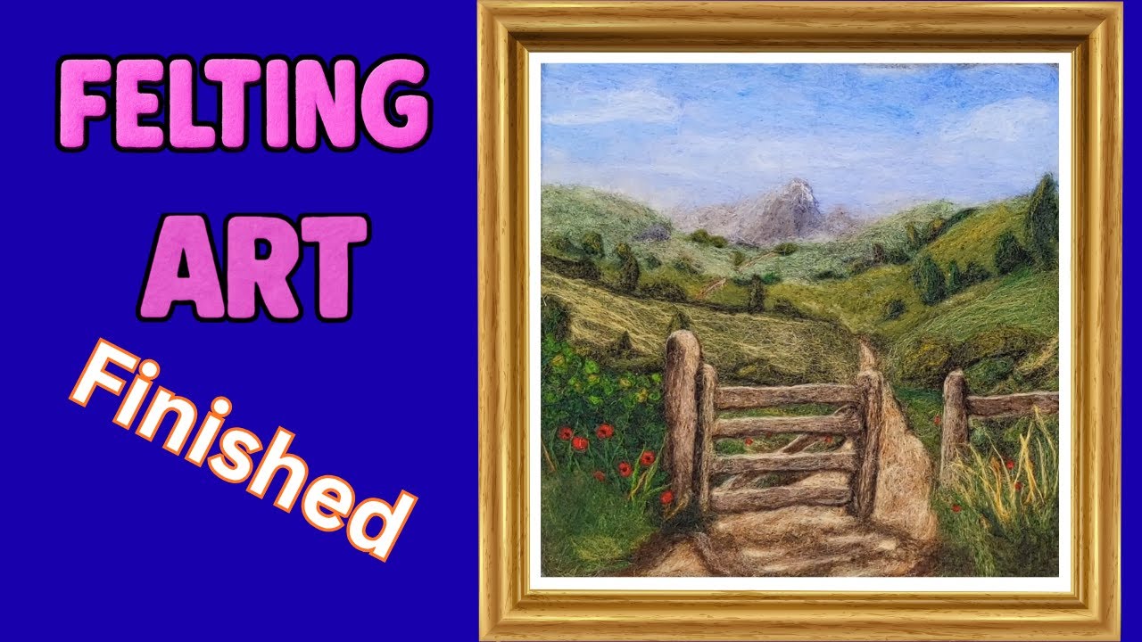 Курс по росписи войлока для начинающих – Часть 6: добавление столба ворот, переднего плана и фина...