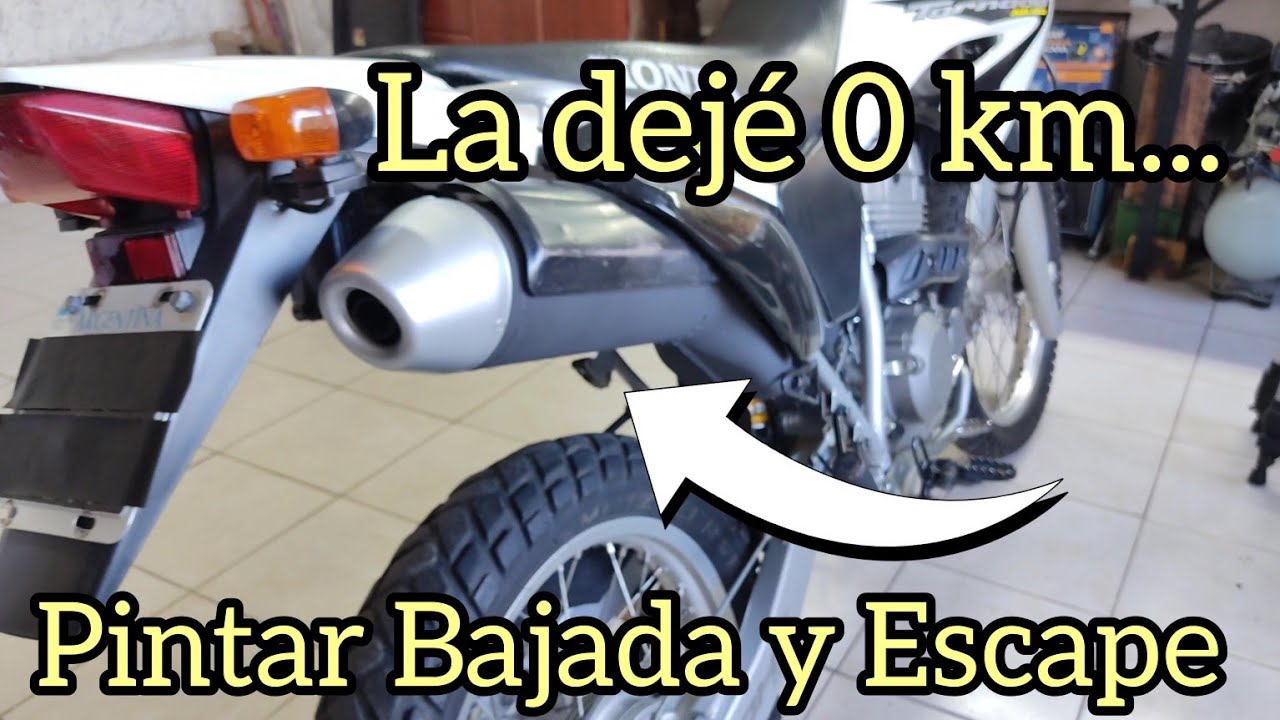Pintar bajada escape y colita Honda Tornado XR 250 - Desmontaje y montaje - Al detalle