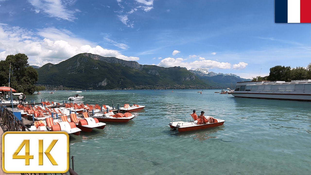 Lake walk in Annecy, France | Spring 2021【4K】