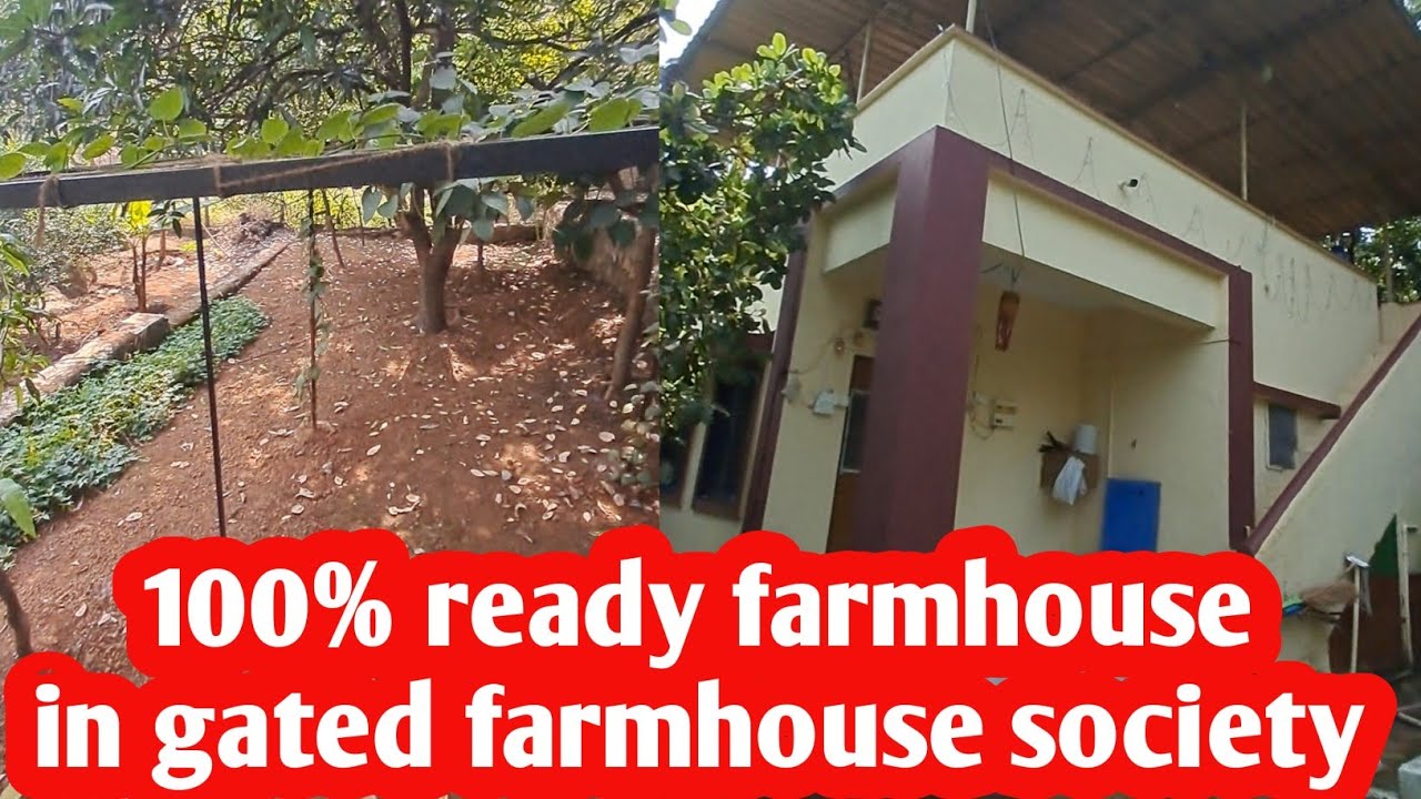 100% ready farmhouse in gated farmhouse society. Ready Dream farmhouse .