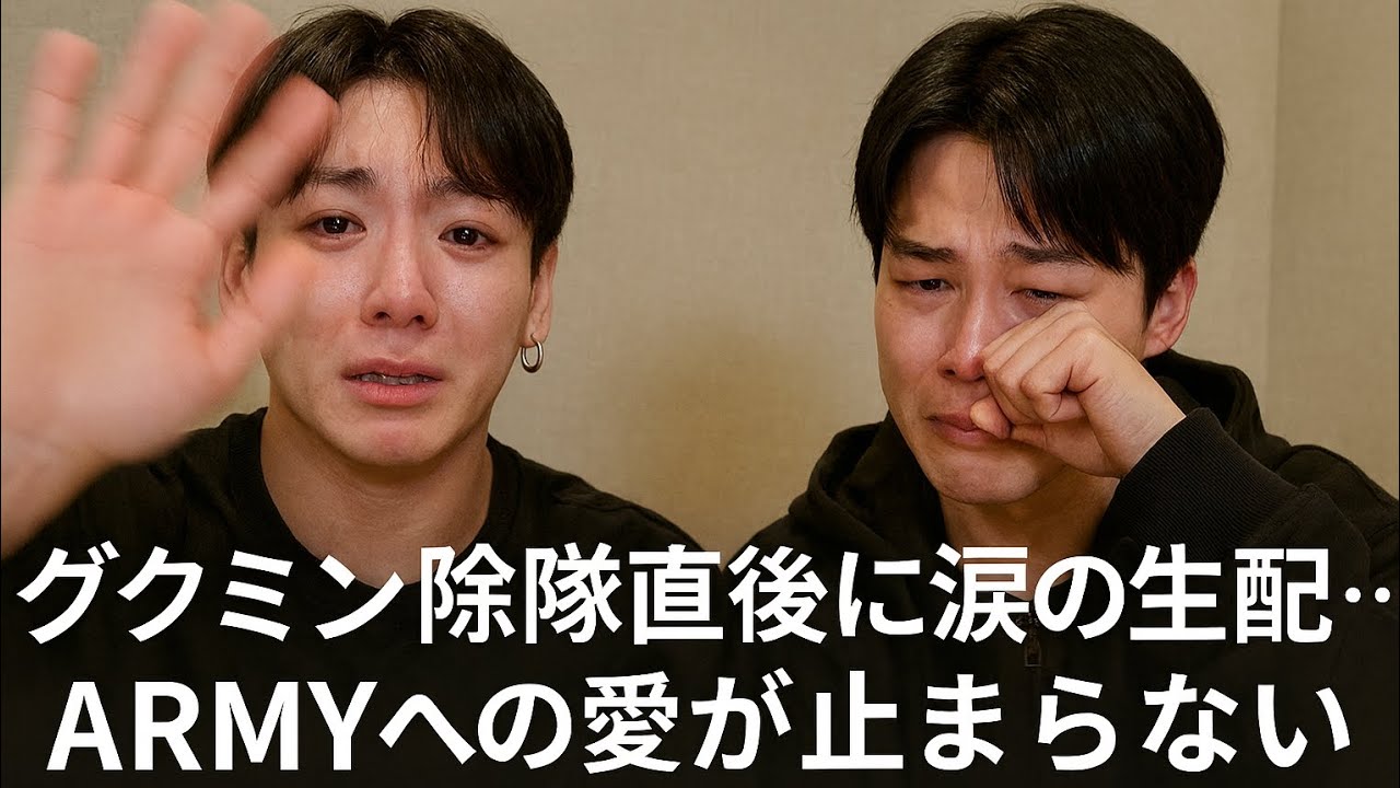 😭 【涙腺崩壊】グクミン除隊直後の生配信が感動的すぎる...二人が語ったARMYへの想いに全世界号泣 💜✨