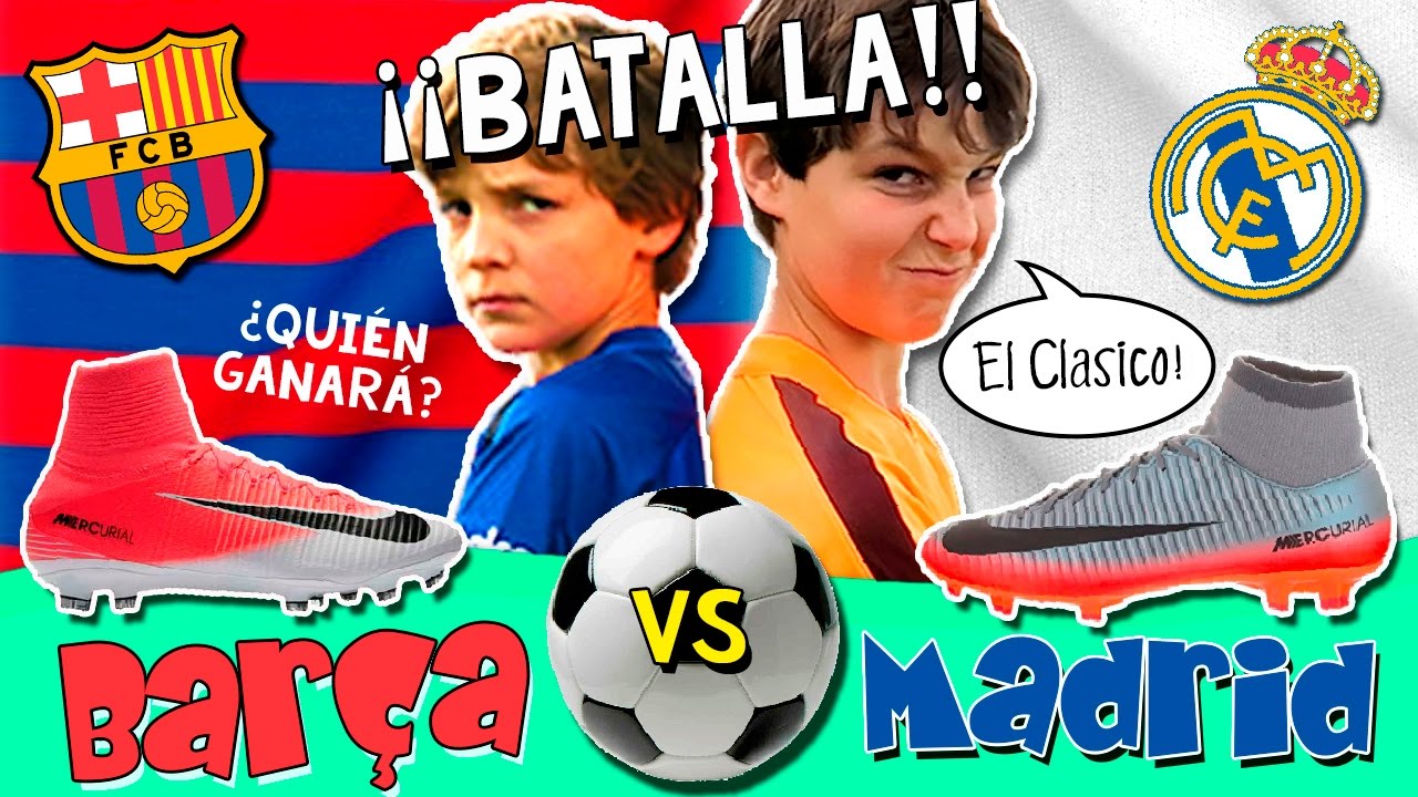 💥 ¡Batalla BARÇA vs REAL MADRID! ⚽️ RETO de Fútbol: El CLÁSICO con las NUEVAS EQUIPACIONES NIKE 😝