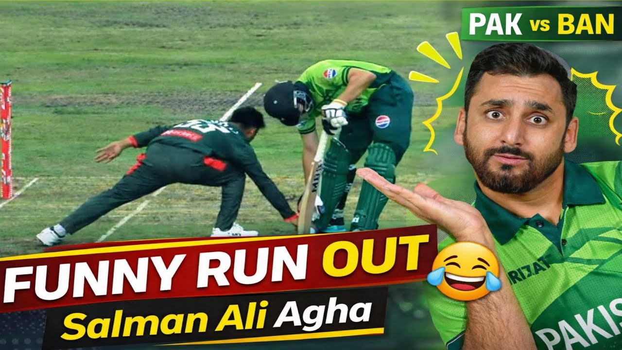 Salman Ali Agha Controversial Run Out 😳 | Pakistan vs Bangladesh 2nd ODI Drama