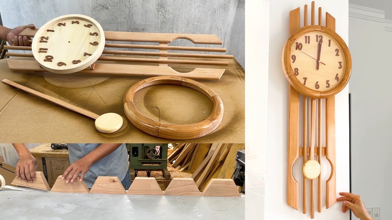 Get Creative With Woodworking Your Way///How To Make Wooden Pendulum Clock.