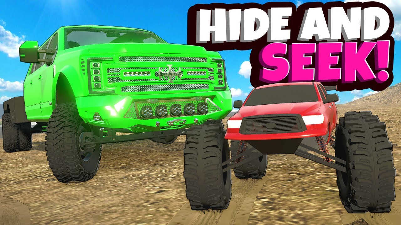 RC Car HIDE AND SEEK Against a Monster Truck in Snowrunner Mods!