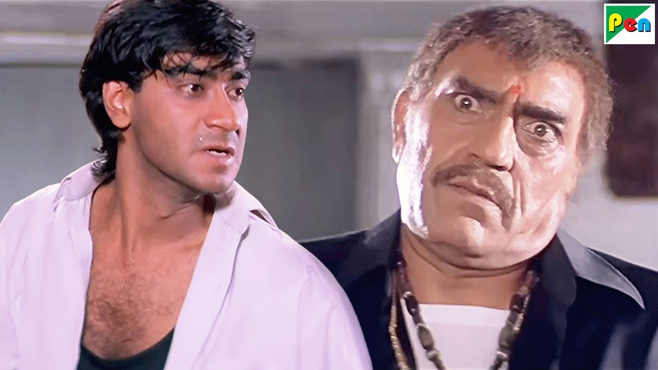 भतीजे की मौत मुबारक हो ताऊ - Tau Gets Scared - Ajay Devgn, Amrish Puri - Divya Shakti
