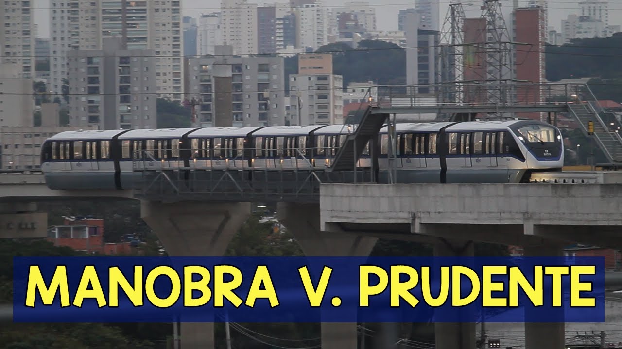 Monotrilho | Trens da Linha 15-Prata manobrando após Vila Prudente - Nova área de manobras