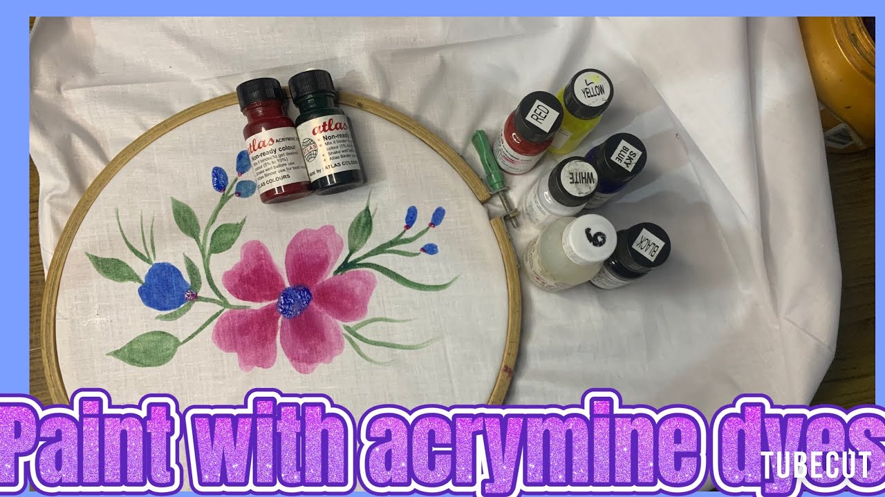 How to paint with acramine dyes|| preparation of acramine colours