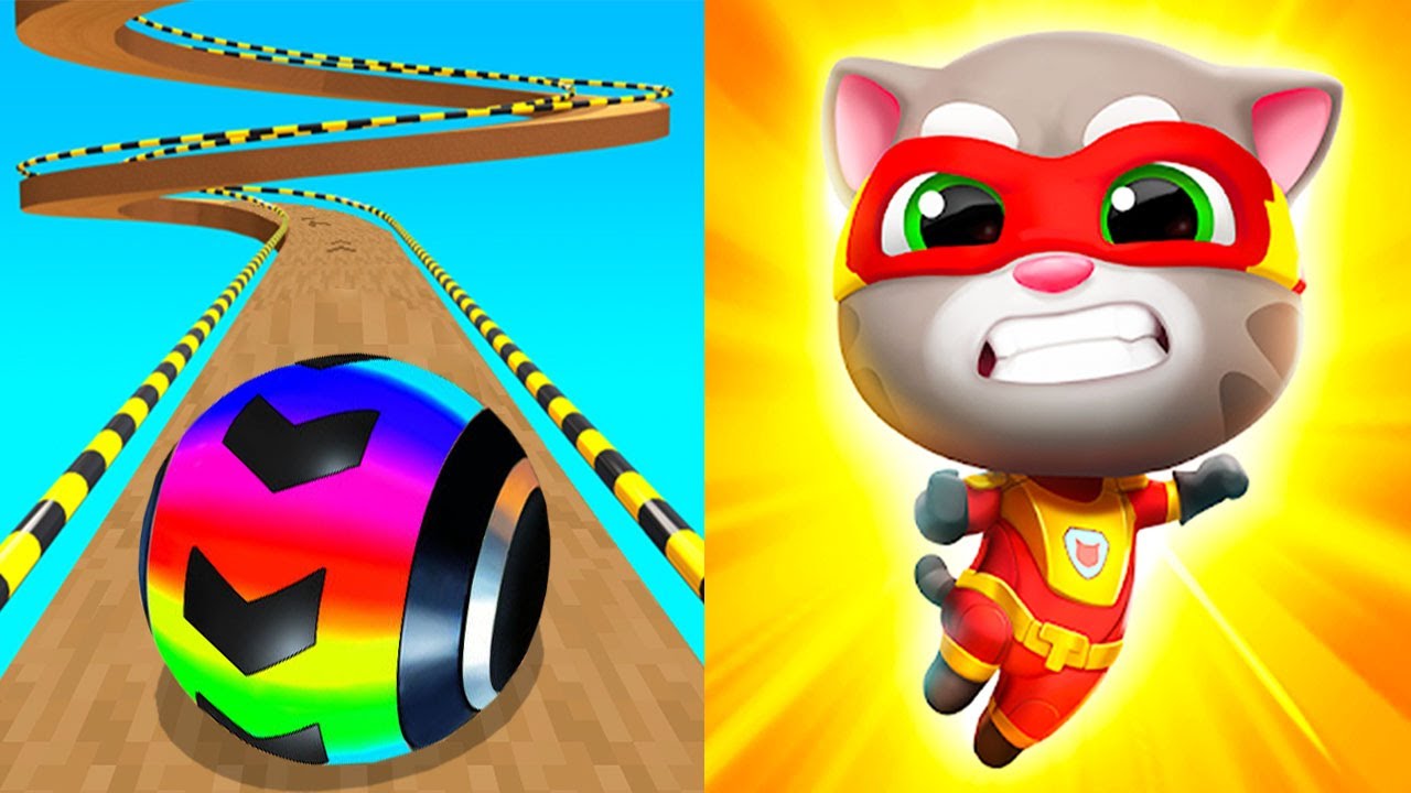 Going Balls VS Talking Tom Hero Dash - Discover all the heroes - Superheroes VS All Bosses GameplayN