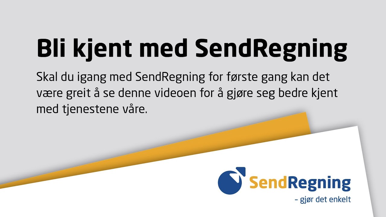 Bli kjent med SendRegning