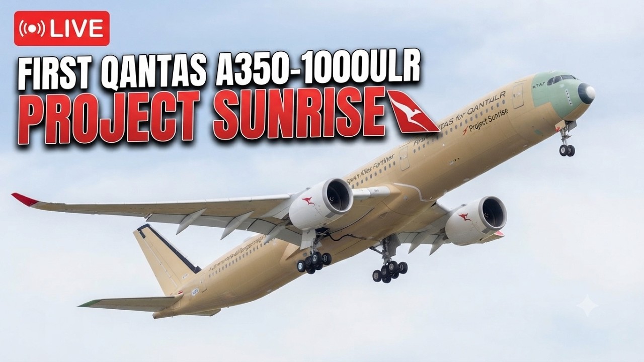 🔴 LIVE FIRST QANTAS A350-1000ULR - Arriving Melbourne Australia