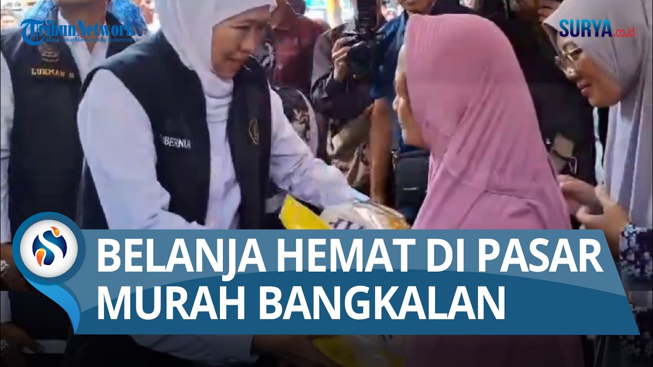 Borong Minyak Goreng, Telur, Bawang Putih, Emak-emak Hemat Rp 16 Ribu di Pasar Murah Bangkalan