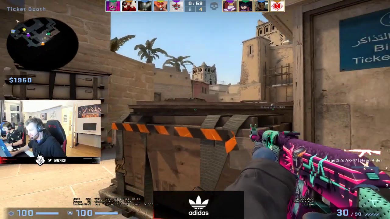 NiKo playing FPL on mirage