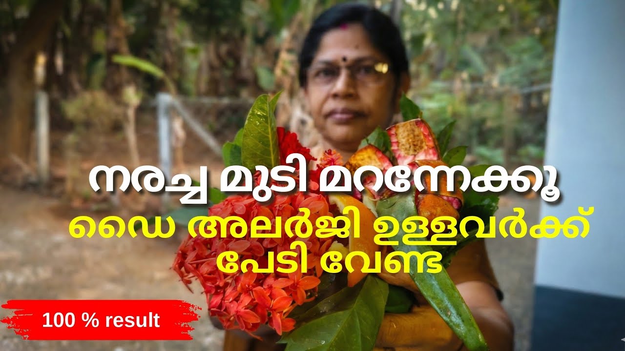 നരച്ച മുടി കറുപ്പിക്കാൻ വീട്ടിൽ ഒരു നാച്ചുറൽ ഡൈ / Natural Hair Dye