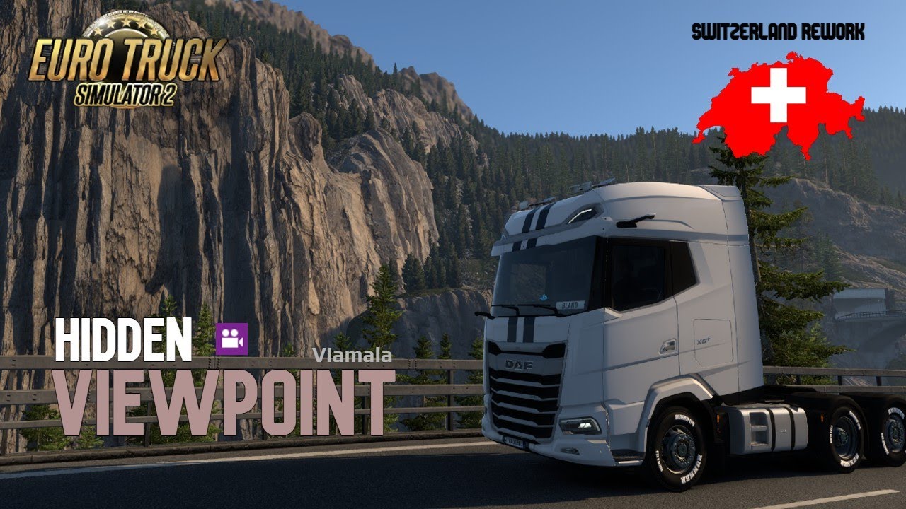 Hidden Viewpoint in the Swiss Mountains - Euro Truck Simulator 2 (Switzerland Rework)