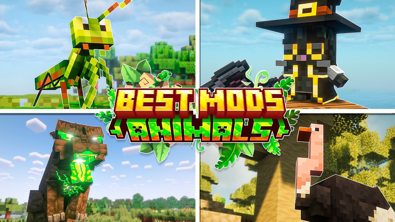🌿Top 10 Mejores MODS de ANIMALES para MINECRAFT🌿 - 1.20.1 - 1.21.1